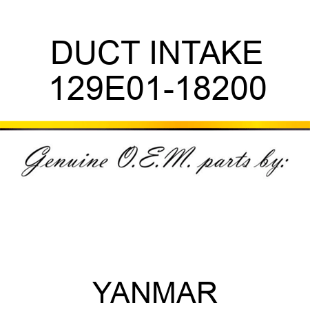 DUCT, INTAKE 129E01-18200