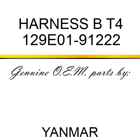 HARNESS, B T4 129E01-91222