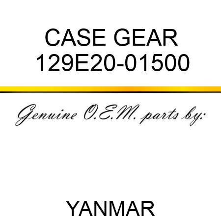 CASE, GEAR 129E20-01500