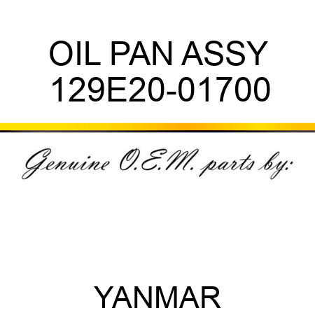 OIL PAN ASSY 129E20-01700