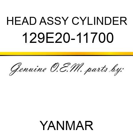 HEAD ASSY, CYLINDER 129E20-11700