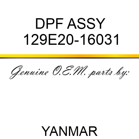 DPF ASSY 129E20-16031