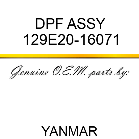 DPF ASSY 129E20-16071