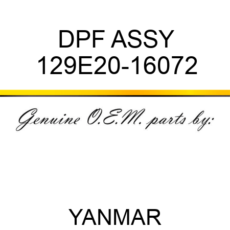 DPF ASSY 129E20-16072