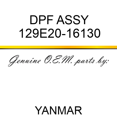 DPF ASSY 129E20-16130