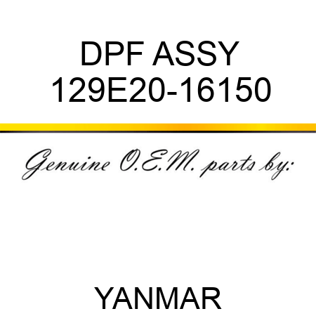DPF ASSY 129E20-16150