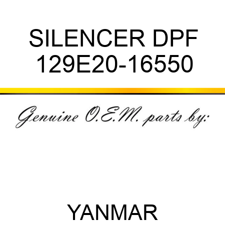 SILENCER, DPF 129E20-16550