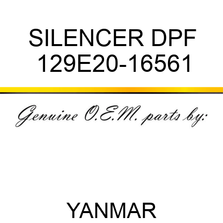 SILENCER, DPF 129E20-16561