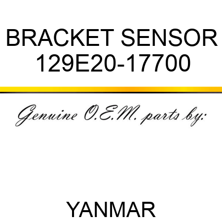 BRACKET, SENSOR 129E20-17700