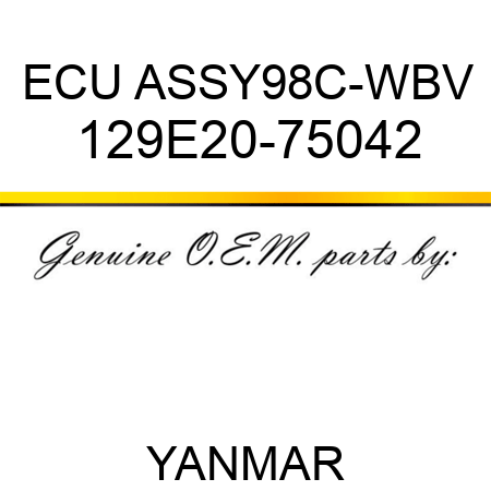 ECU ASSY,98C-WBV 129E20-75042
