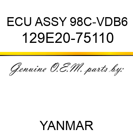 ECU ASSY, 98C-VDB6 129E20-75110