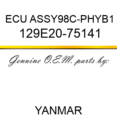 ECU ASSY,98C-PHYB1 129E20-75141