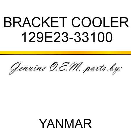 BRACKET, COOLER 129E23-33100