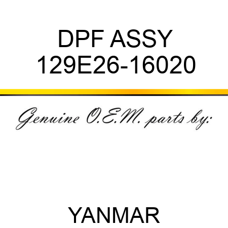 DPF ASSY 129E26-16020