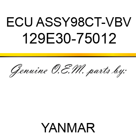 ECU ASSY,98CT-VBV 129E30-75012