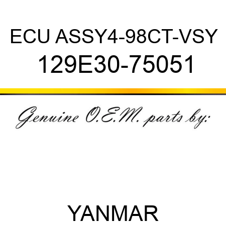 ECU ASSY,4-98CT-VSY 129E30-75051