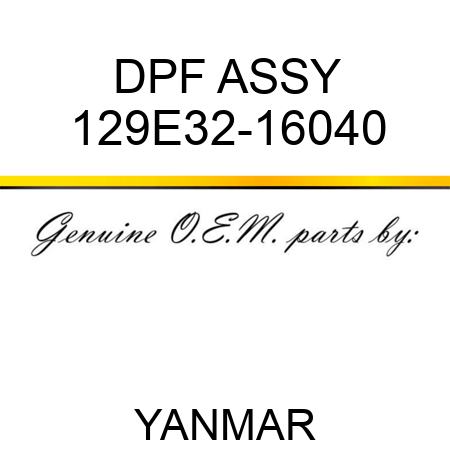 DPF ASSY 129E32-16040