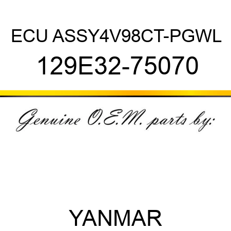 ECU ASSY,4V98CT-PGWL 129E32-75070