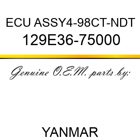 ECU ASSY,4-98CT-NDT 129E36-75000