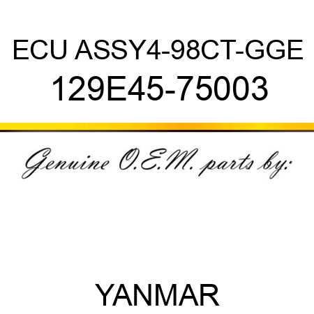 ECU ASSY,4-98CT-GGE 129E45-75003