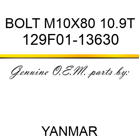 BOLT, M10X80 10.9T 129F01-13630