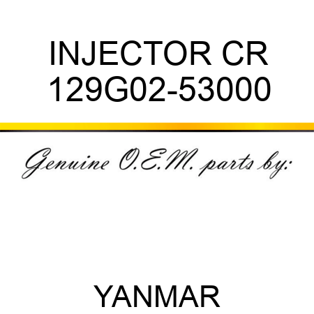 INJECTOR, CR 129G02-53000