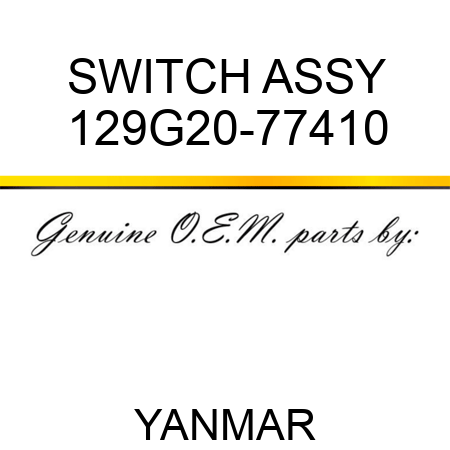 SWITCH ASSY 129G20-77410