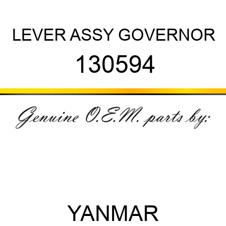LEVER ASSY, GOVERNOR 130594