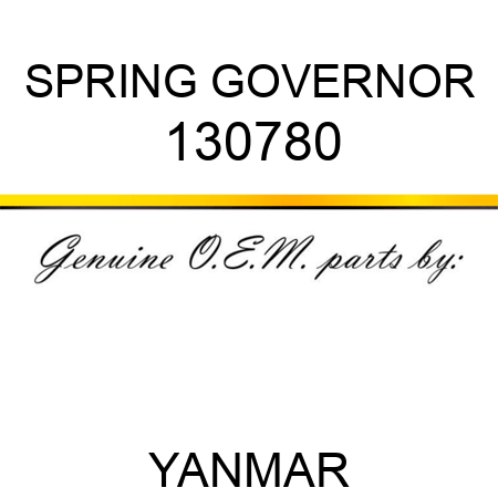 SPRING, GOVERNOR 130780