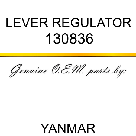 LEVER, REGULATOR 130836