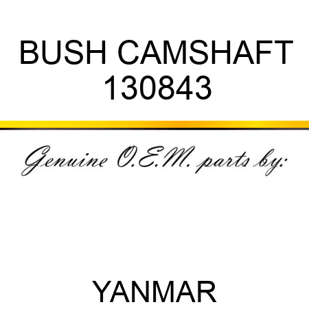 BUSH, CAMSHAFT 130843