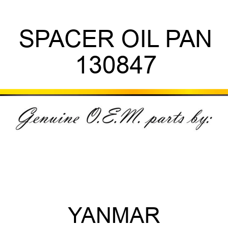 SPACER, OIL PAN 130847