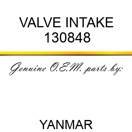 VALVE, INTAKE 130848