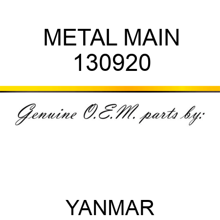 METAL, MAIN 130920