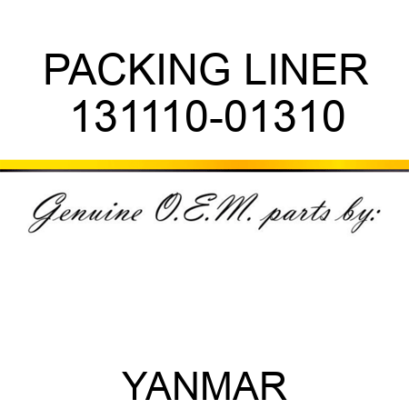 PACKING, LINER 131110-01310