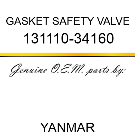 GASKET, SAFETY VALVE 131110-34160