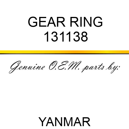 GEAR, RING 131138