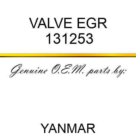 VALVE, EGR 131253