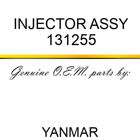 INJECTOR ASSY 131255