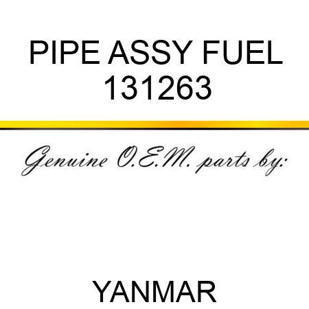 PIPE ASSY, FUEL 131263