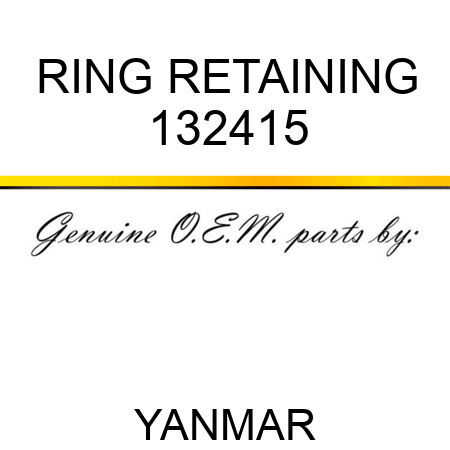 RING, RETAINING 132415