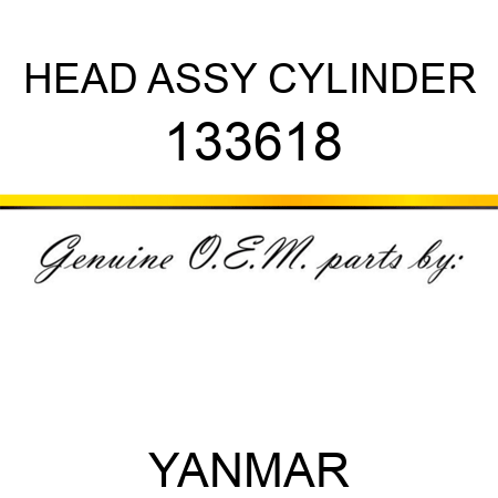 HEAD ASSY, CYLINDER 133618
