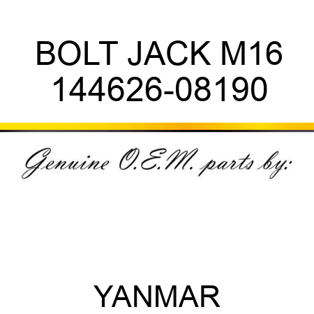 BOLT, JACK M16 144626-08190