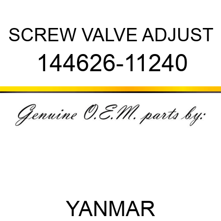 SCREW, VALVE ADJUST 144626-11240