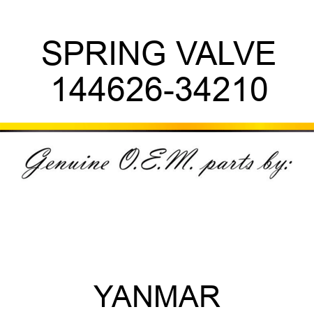 SPRING, VALVE 144626-34210