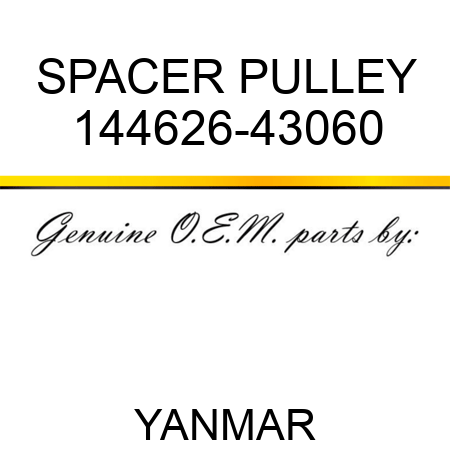 SPACER, PULLEY 144626-43060