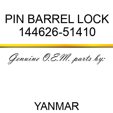 PIN, BARREL LOCK 144626-51410