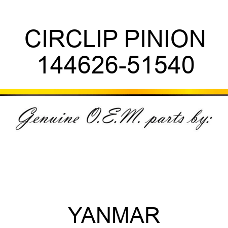 CIRCLIP, PINION 144626-51540