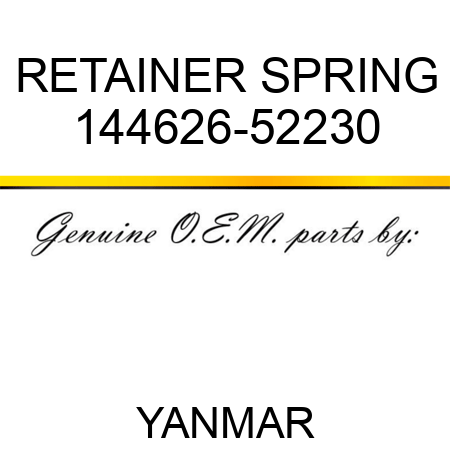RETAINER, SPRING 144626-52230