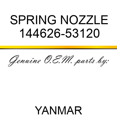 SPRING, NOZZLE 144626-53120